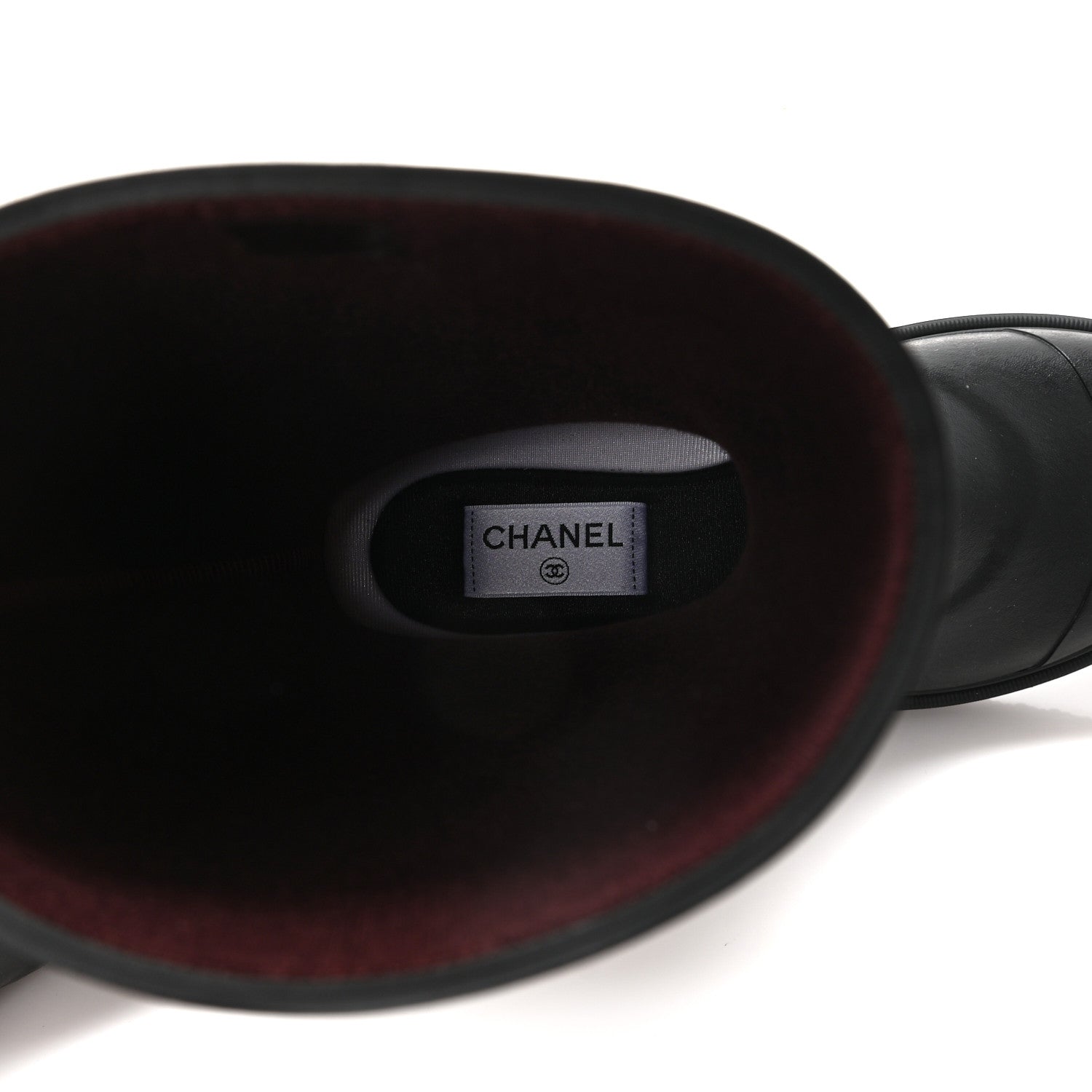 Chanel Caoutchouk CC High Boots 37 Black 8 of 9