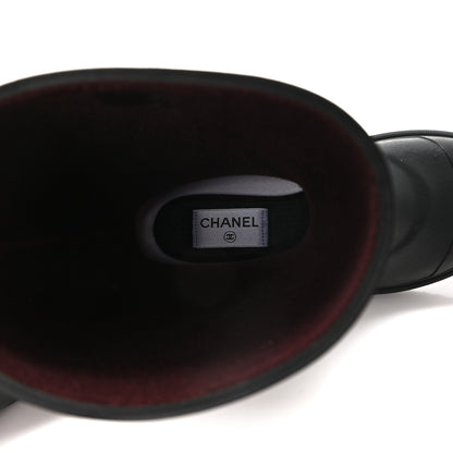 Chanel Caoutchouk CC High Boots 37 Black 8 of 9