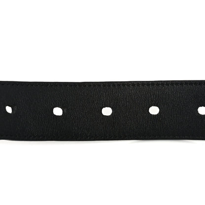 Saint Laurent Lambskin Monogram Cassandre Square Buckle Belt 85 34 Black 3 of 6
