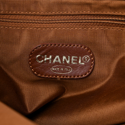 Chanel Lambskin CC Stitched Logo Tote Brown 6 of 15