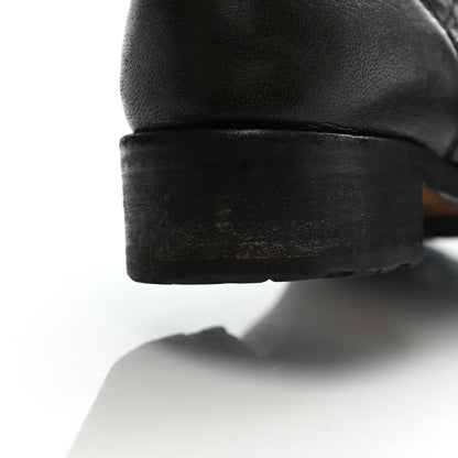 Chanel Calfskin Quilted Lace Up Combat Boots 40 Black 14 of 15