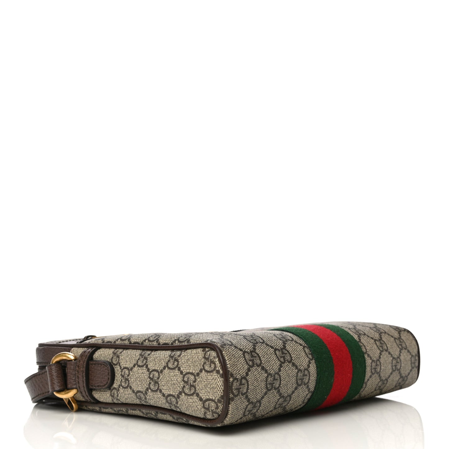 GG Supreme Monogram Web Small Ophidia Messenger Bag Brown