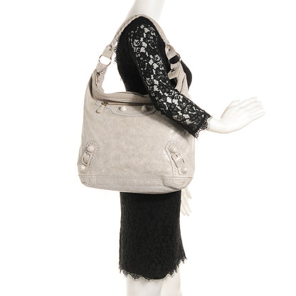 Balenciaga Agneau Giant Brogues Hardware Day Hobo Argent 2 of 11