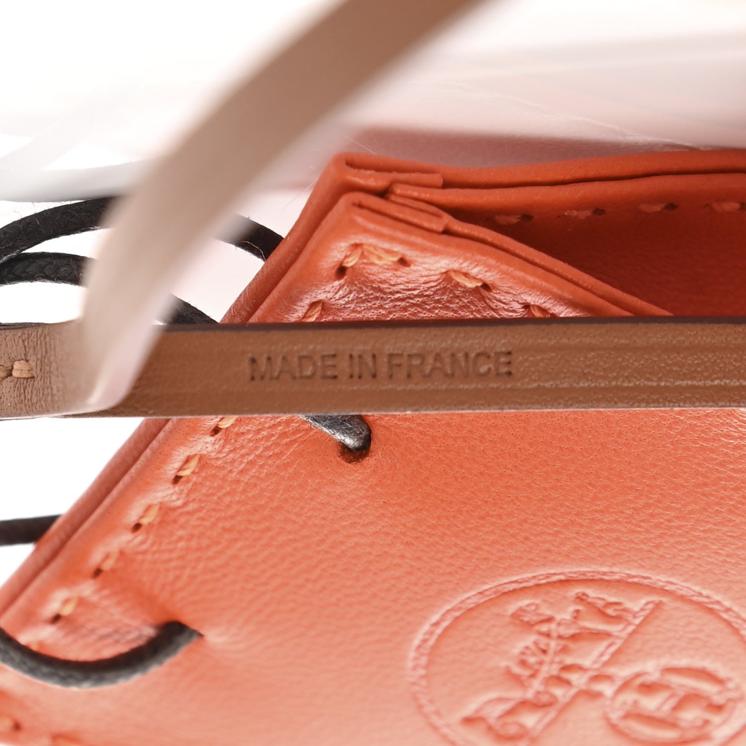 Hermes Milo Lambskin Swift Shopping Bag Charm Feu Gold 3 of 5
