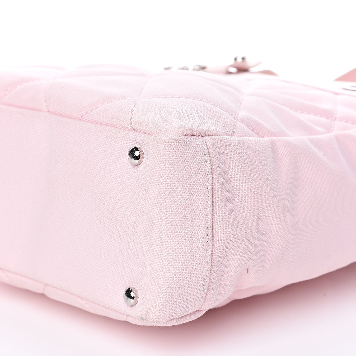 Chanel Coated Canvas Quilted Small Paris Biarritz Tote Light Pink 9 of 9