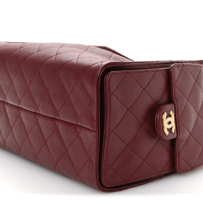 Chanel Caviar Quilted Small Chanel 25 Handbag Burgundy 10 of 10