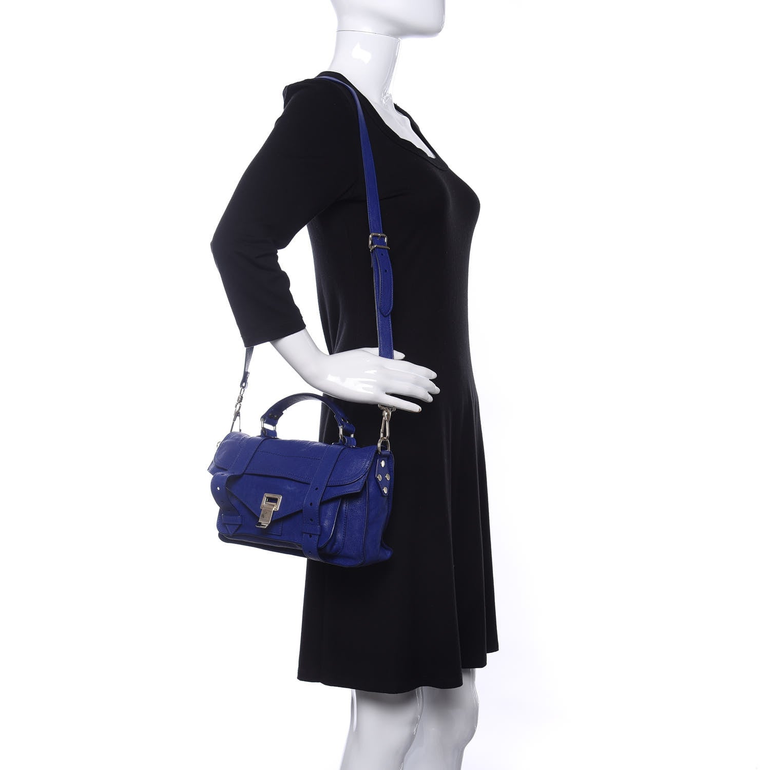 Proenza Schouler Lambskin Tiny PS1 Satchel Royal Blue 2 of 9