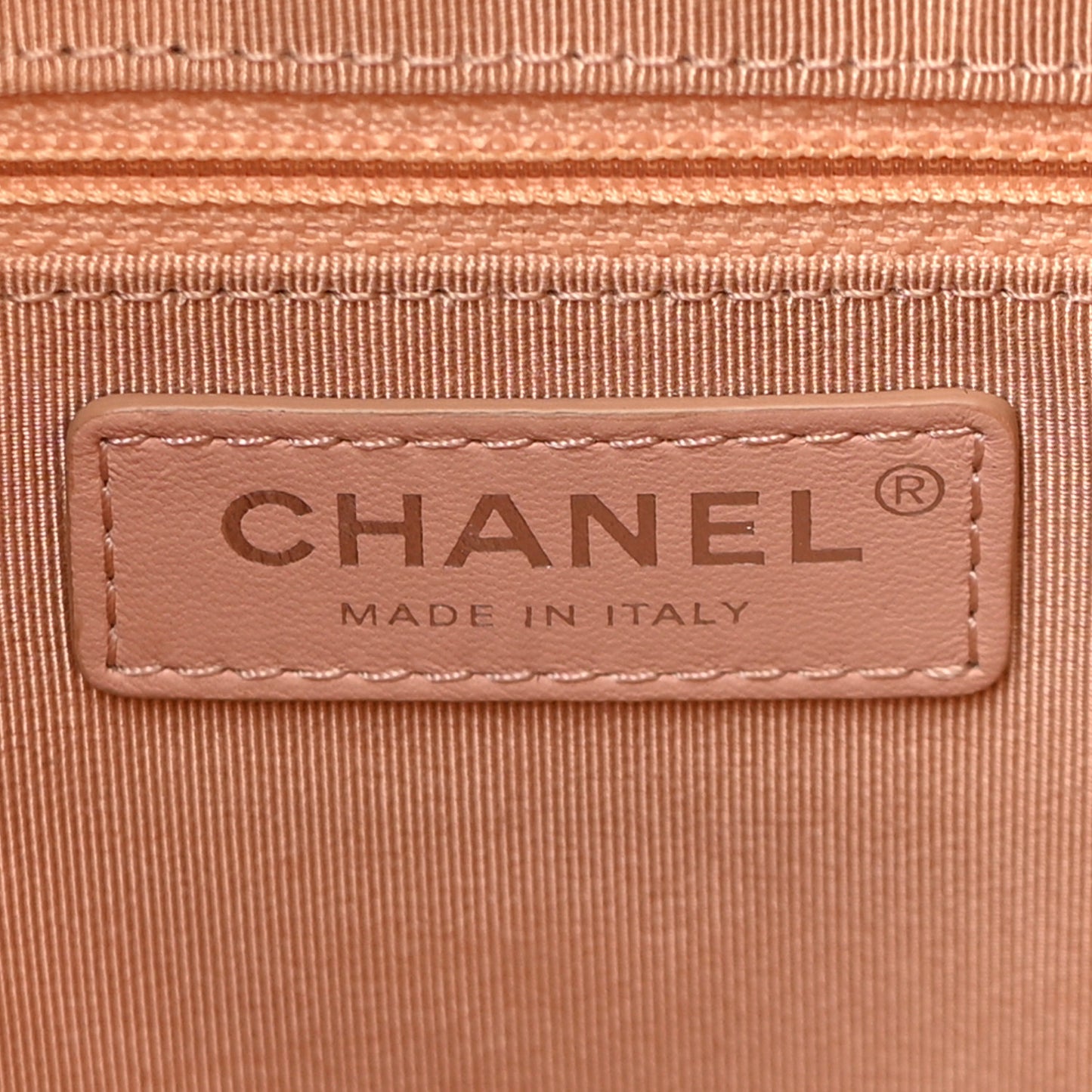 Lambskin Quilted Grip Clutch Nude