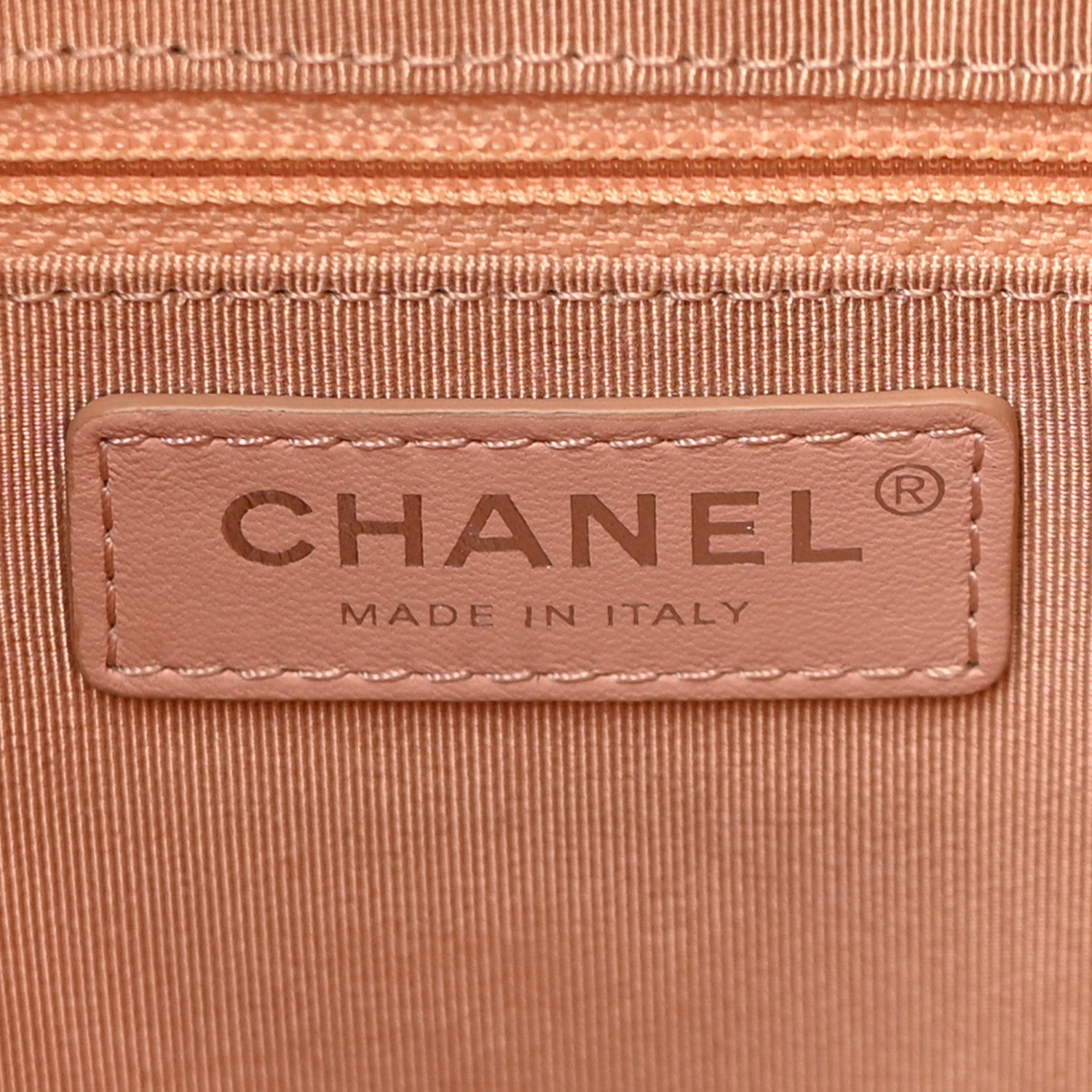 Chanel Lambskin Quilted Grip Clutch Nude 6 of 7