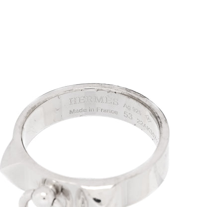 Hermes Sterling Silver PM Collier De Chien Ring 53 6.5 4 of 6