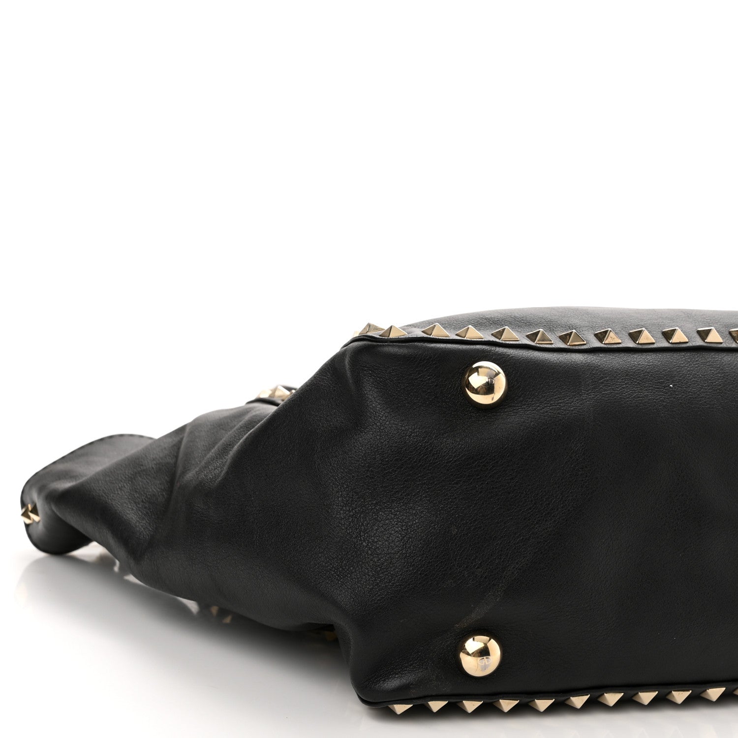 Valentino Garavani Vitello Medium Rockstud Tote Black 8 of 12