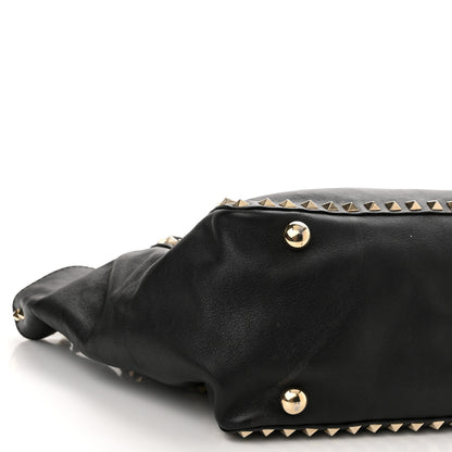 Valentino Garavani Vitello Medium Rockstud Tote Black 8 of 12
