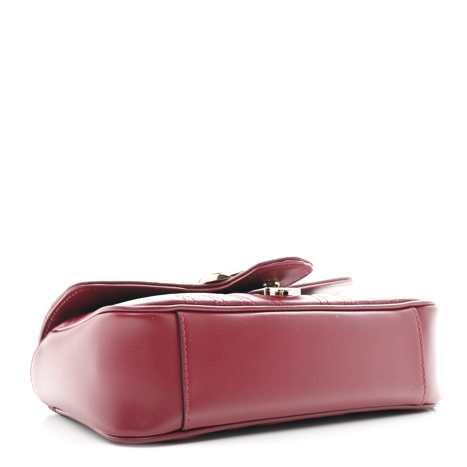 Gucci Calfskin Matelasse Mini GG Marmont Shoulder Bag Rosso Ancora 4 of 11