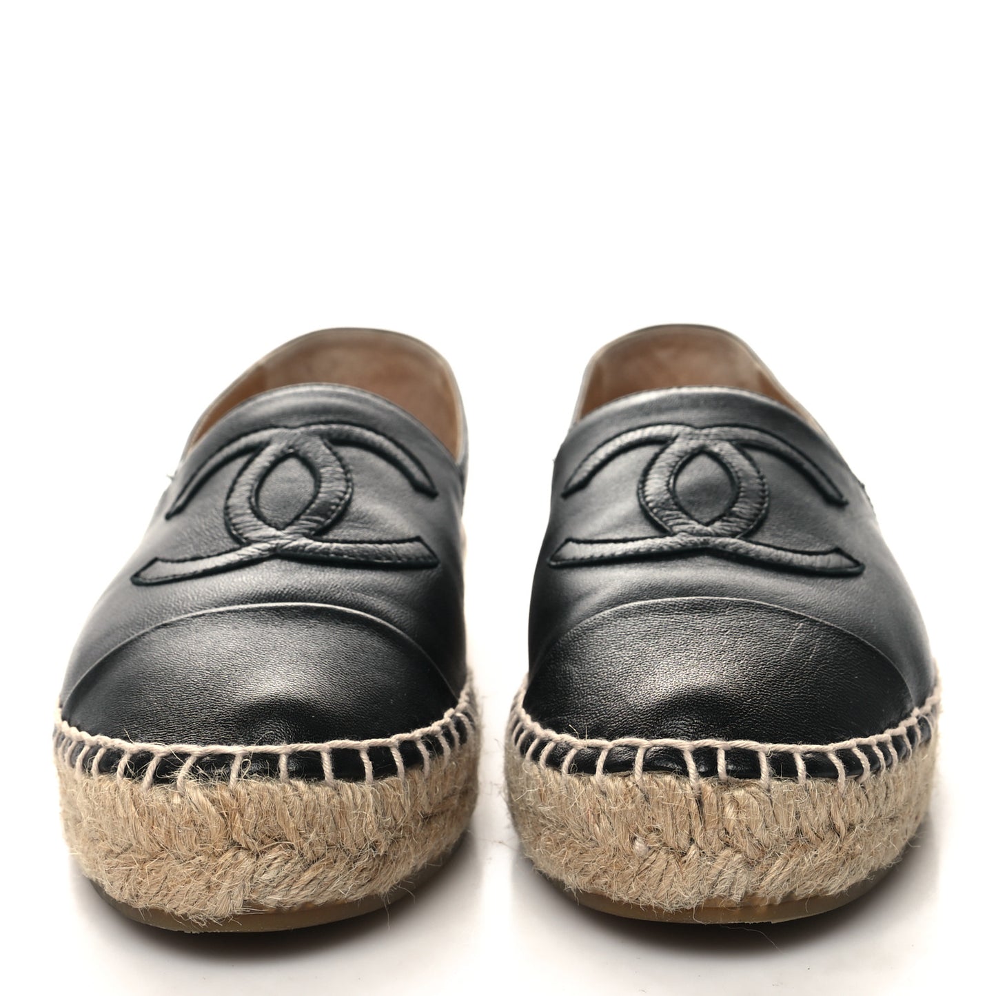 Lambskin CC Espadrilles 38 Black