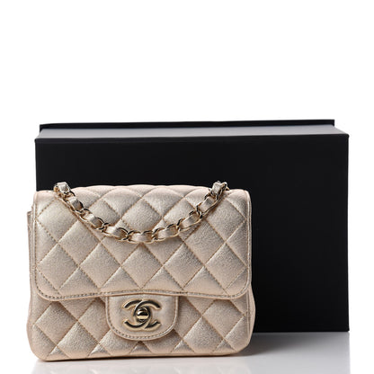 Chanel Metallic Lambskin Quilted Mini Square Flap Gold 11 of 11