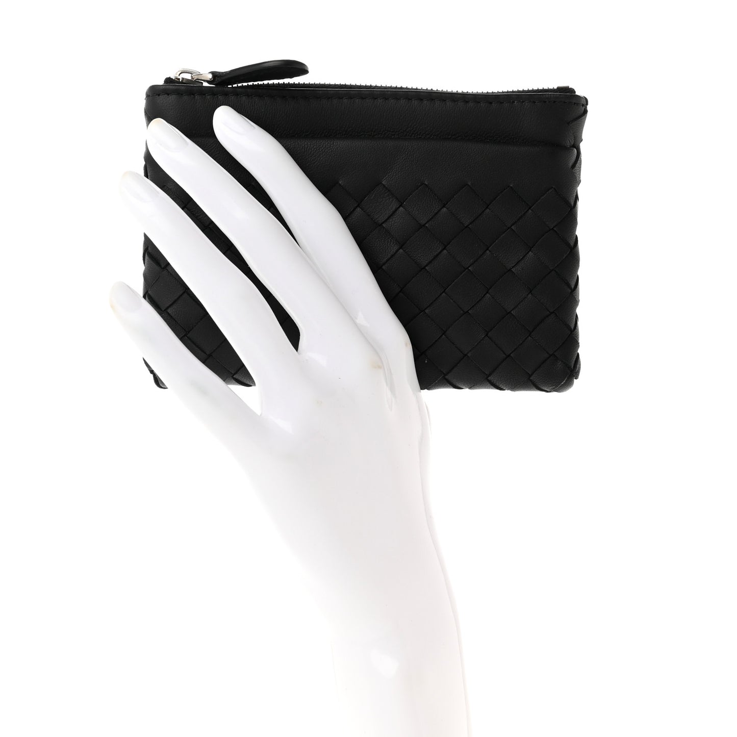 Nappa Intrecciato Key Holder Black