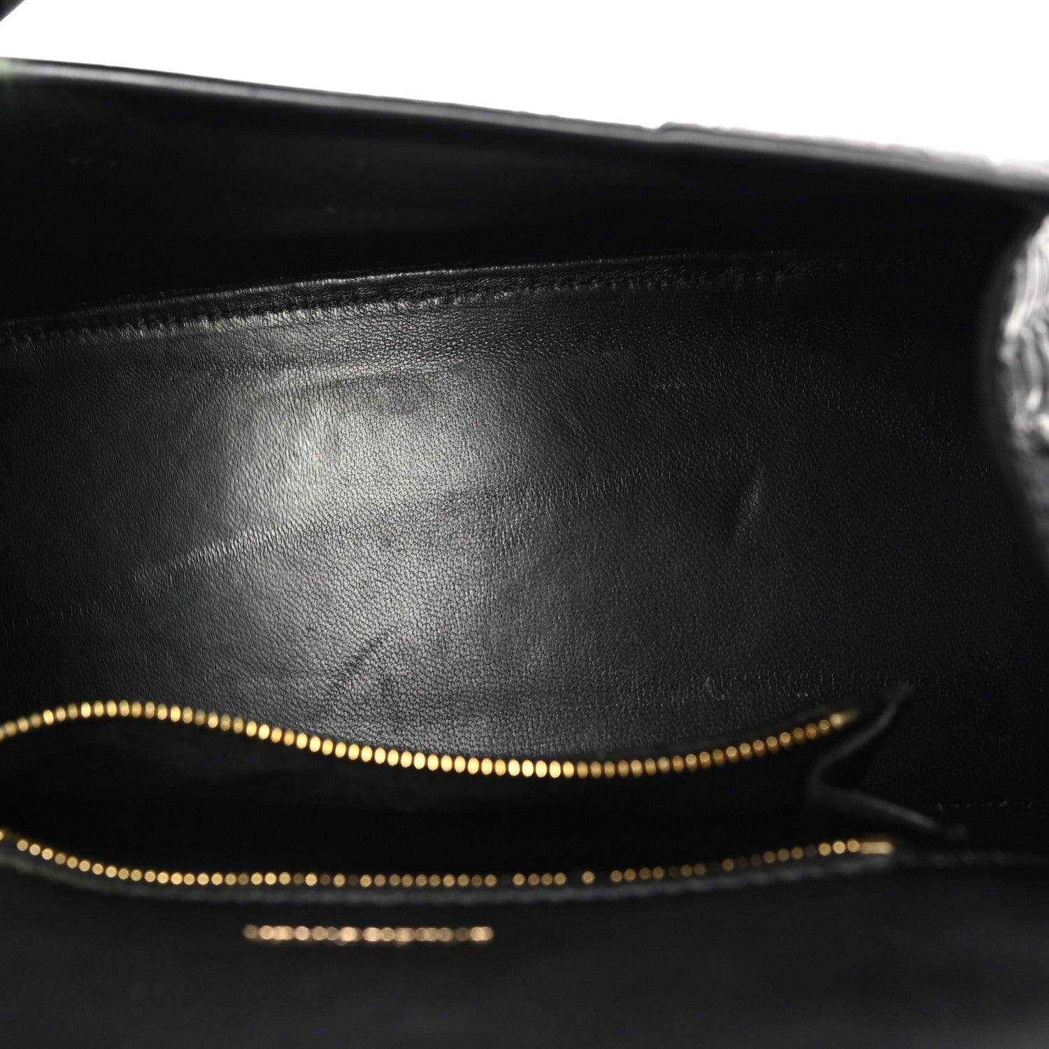 Balenciaga Shiny Calfskin Crocodile Embossed Small Hourglass Top Handle Bag Black 5 of 11
