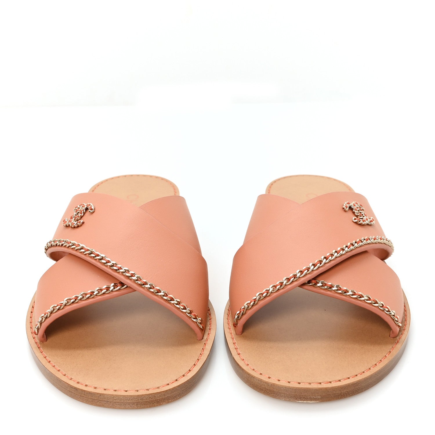 Chanel Calfskin Cruise CC Chain Mules 41 Pink 3 of 9
