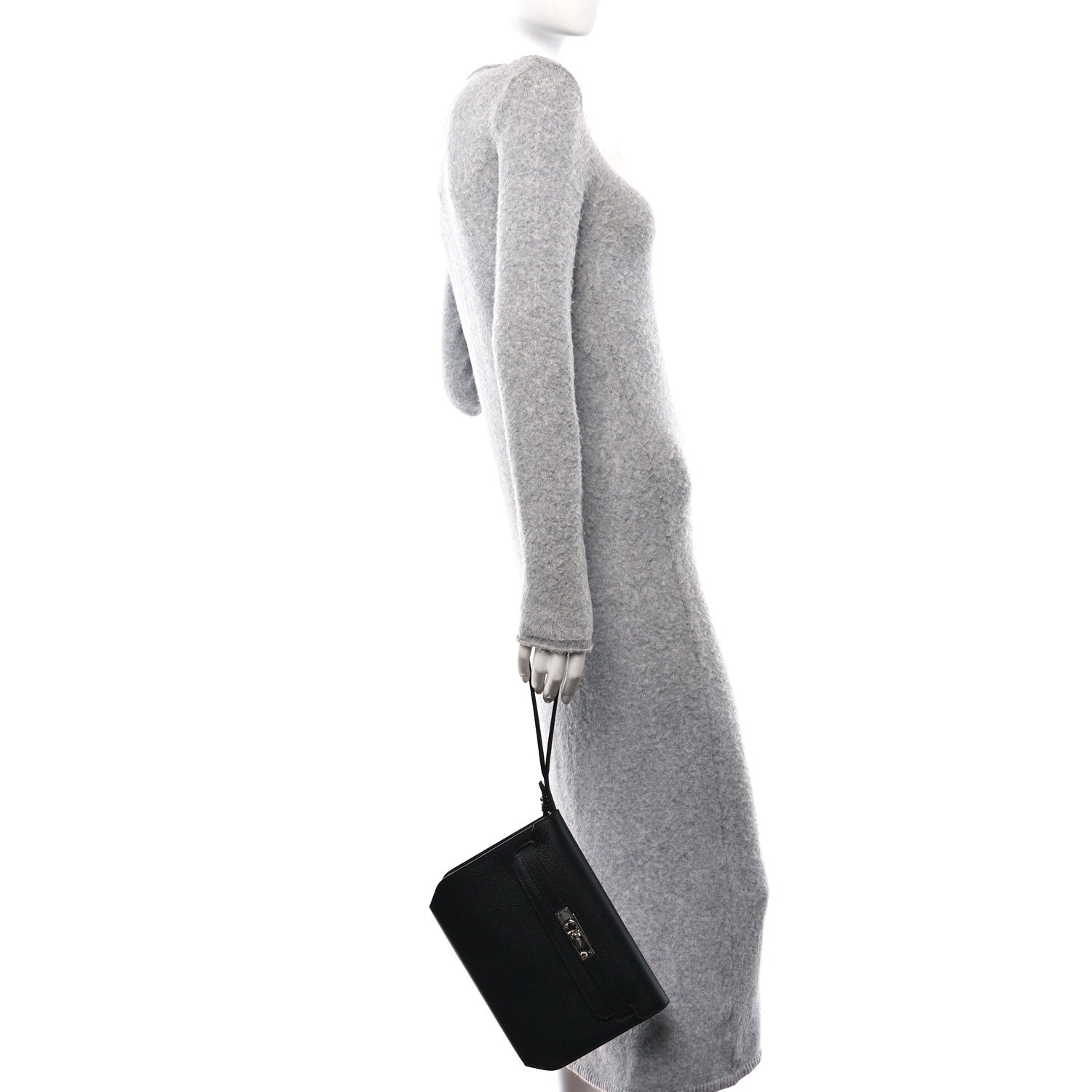 Hermes Epsom Kelly Depeches 25 Pouch Black 2 of 11