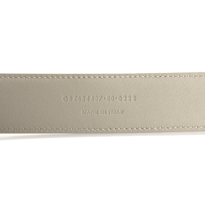 Saint Laurent Smooth Calfskin Monogram Square Buckle Belt 80 32 Crema Soft 6 of 8