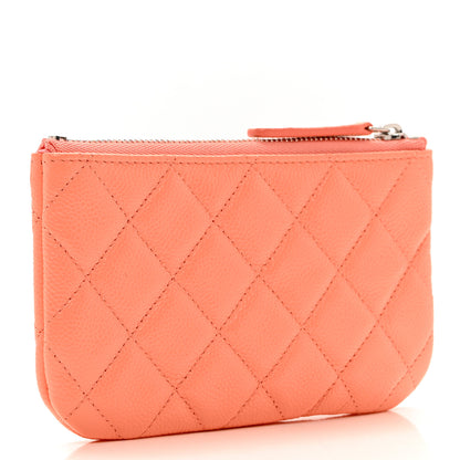 Chanel Caviar Quilted Small Cosmetic Case Coral 3 of 7