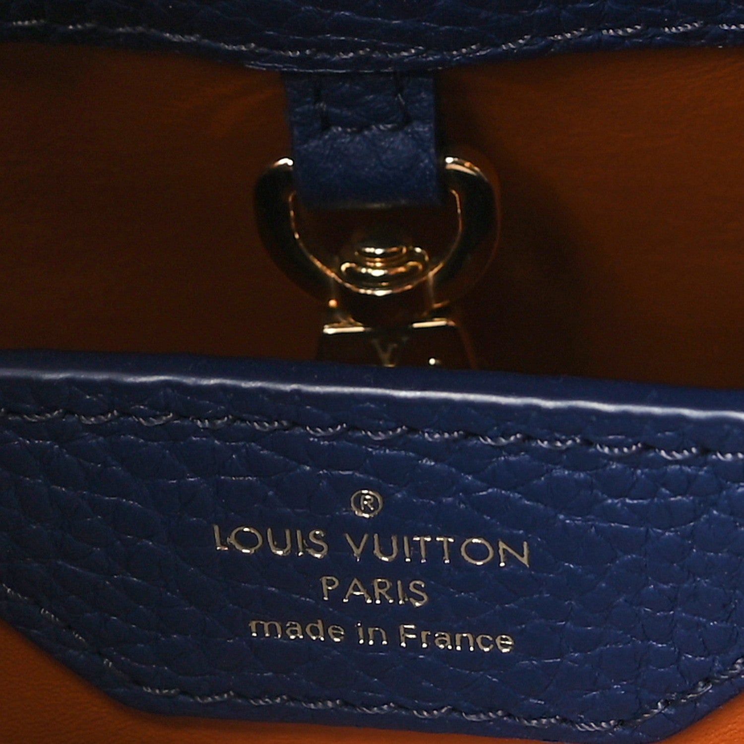 Louis Vuitton Taurillon Capucines BB Tour de France Blue 6 of 9