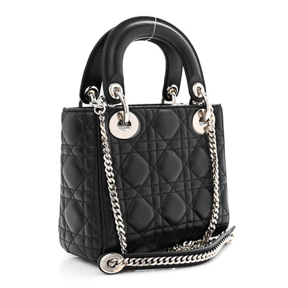Christian Dior Lambskin Cannage Mini Lady Dior Black 3 of 11