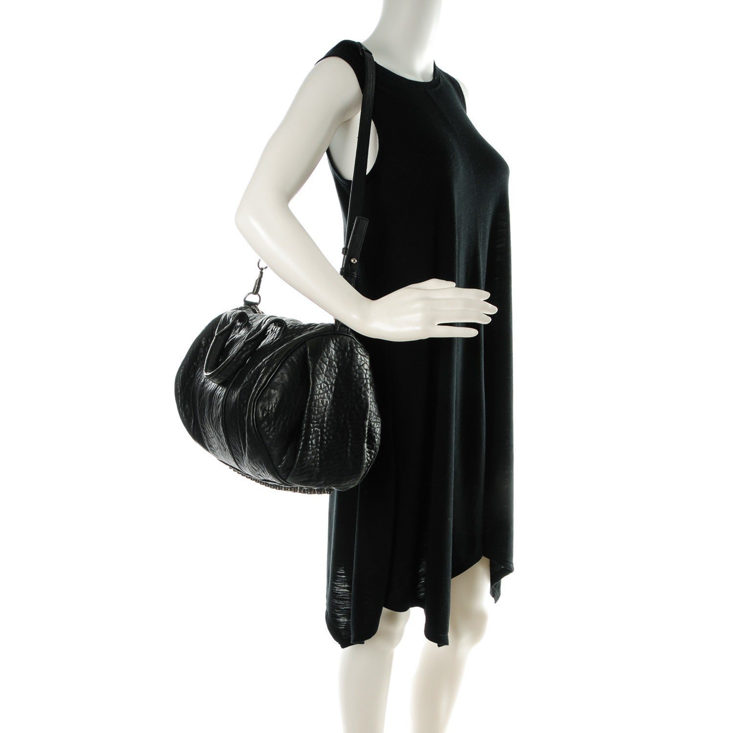 Alexander Wang Pebbled Lambskin Rocco Black Nickel Hardware 2 of 8