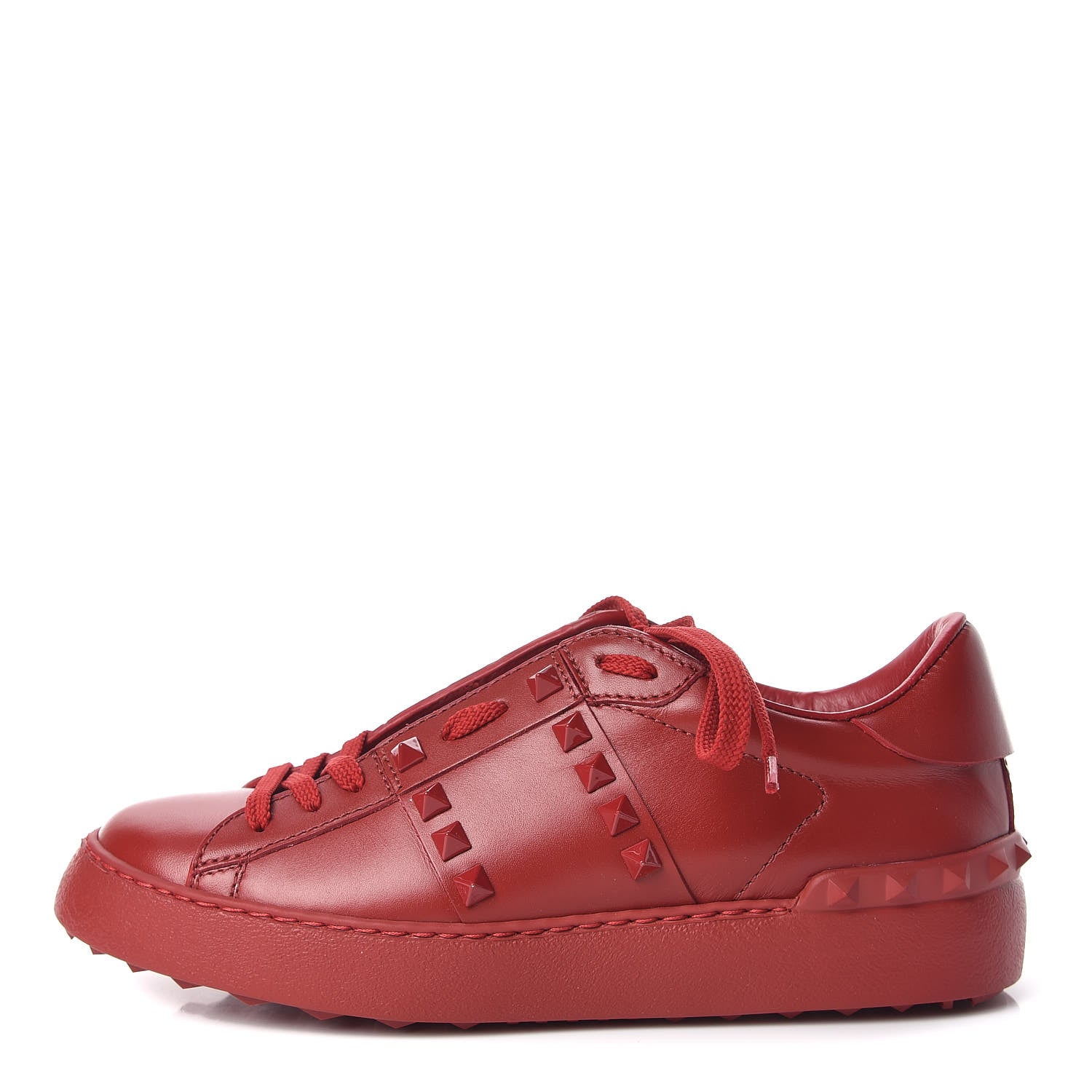 Valentino Garavani Calfskin Rockstud Untitled Open Sneakers 36 Rosso Valentino 1 of 8