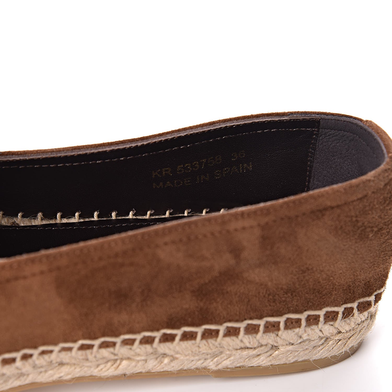Saint Laurent Suede Monogram Espadrilles 36 Brown 6 of 11