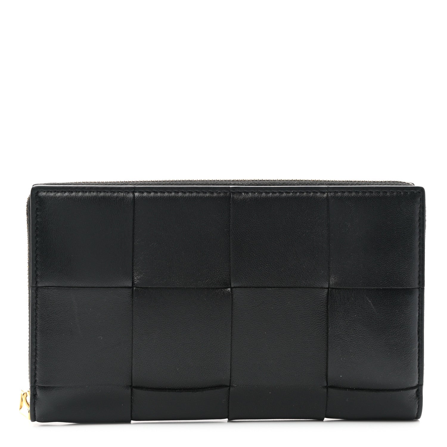 Bottega Veneta Nappa Maxi Intrecciato Zip Wallet Black 1 of 6