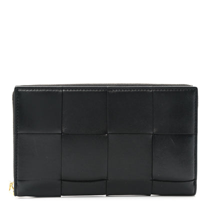 Bottega Veneta Nappa Maxi Intrecciato Zip Wallet Black 1 of 6