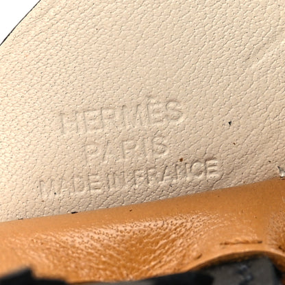 Hermes Milo Lambskin Grigri Rodeo Pegase Horse Bag Charm PM Sesame Black Nata 3 of 5