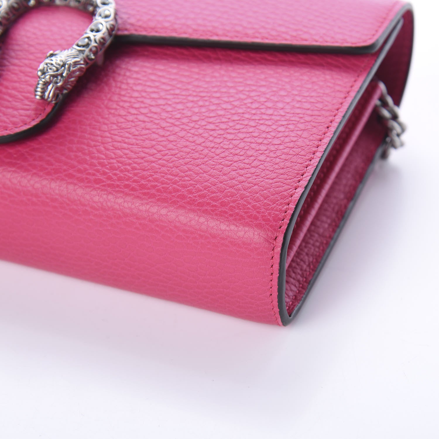Gucci Dollar Calfskin Crystal Mini Dionysus Chain Wallet Box Pink 8 of 8