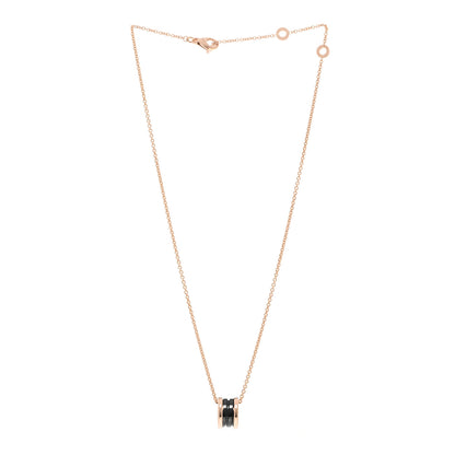 Bulgari 18K Rose Gold Black Ceramic B.Zero1 Pendant Necklace 3 of 5