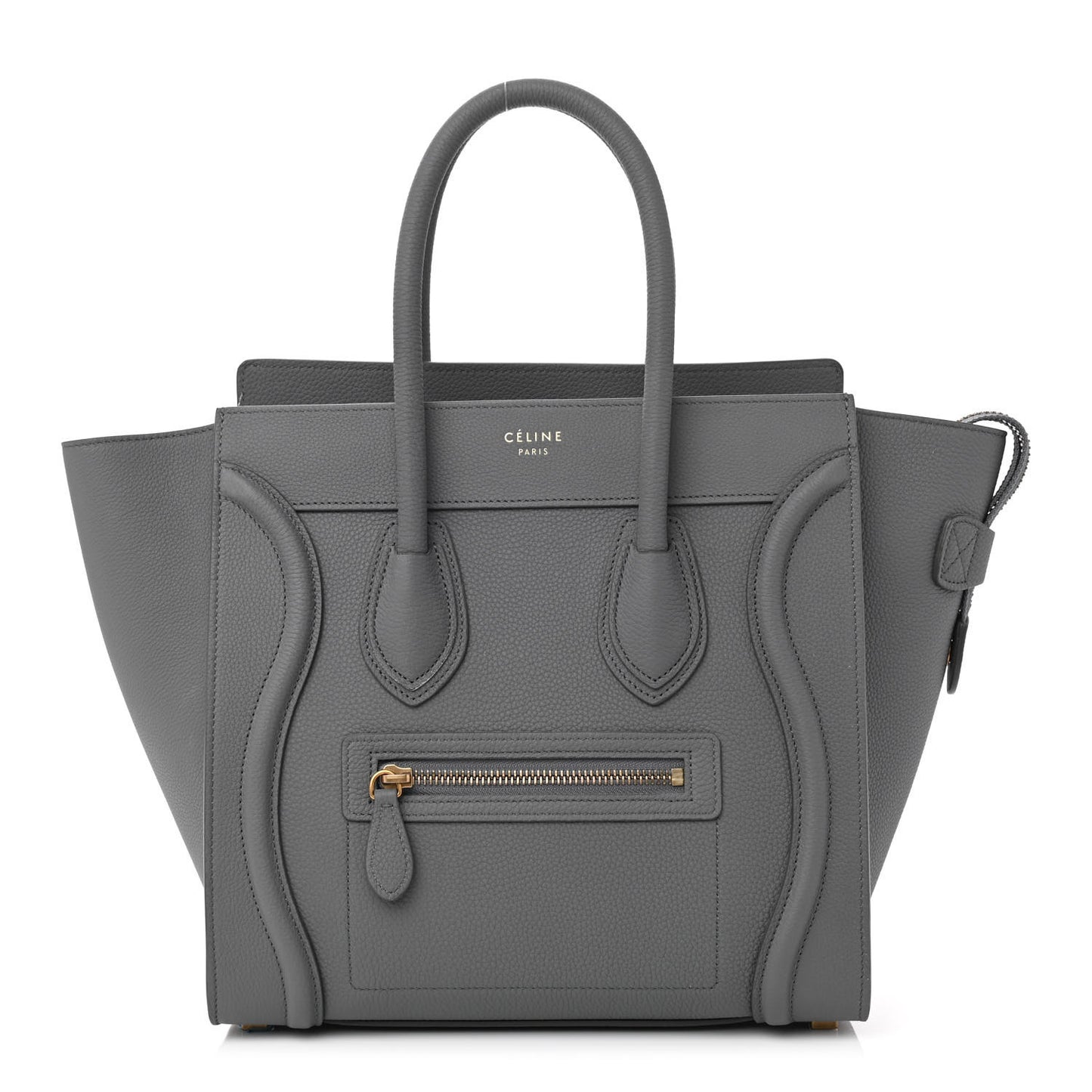 Baby Drummed Calfskin Micro Luggage Kohl