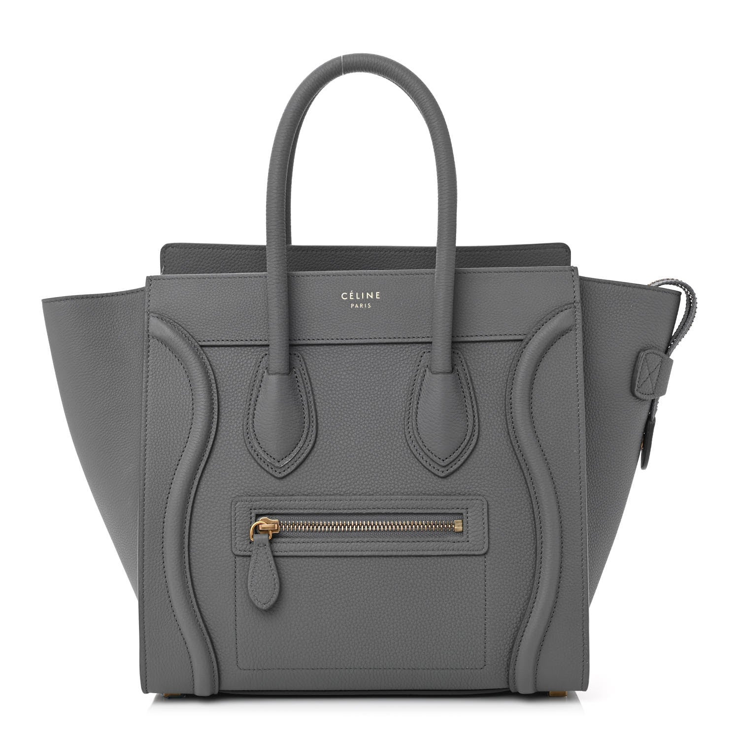 Celine Baby Drummed Calfskin Micro Luggage Kohl 1 of 9