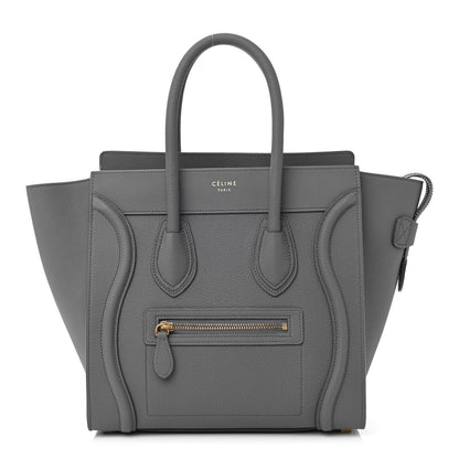 Celine Baby Drummed Calfskin Micro Luggage Kohl 1 of 9