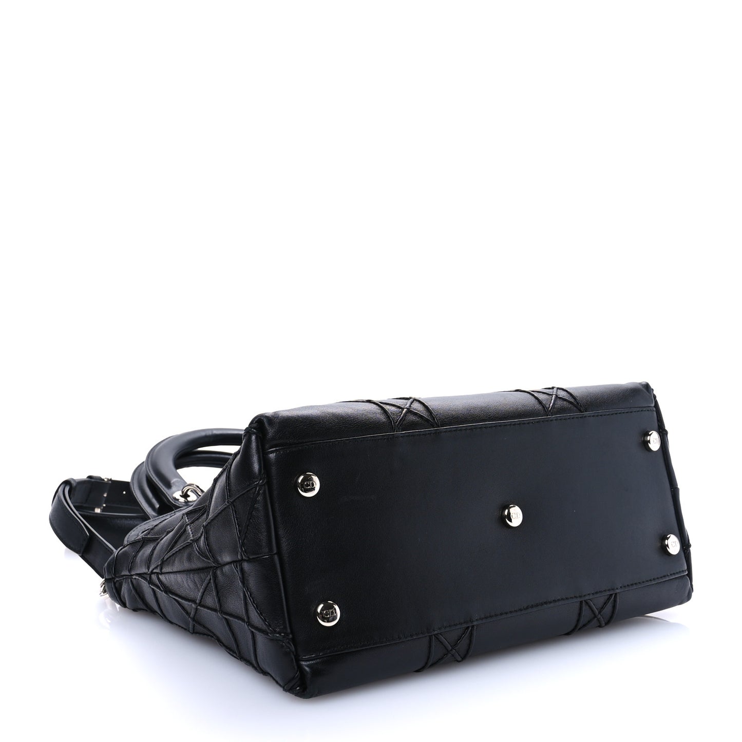 Lambskin Cannage Medium Granville Tote Black