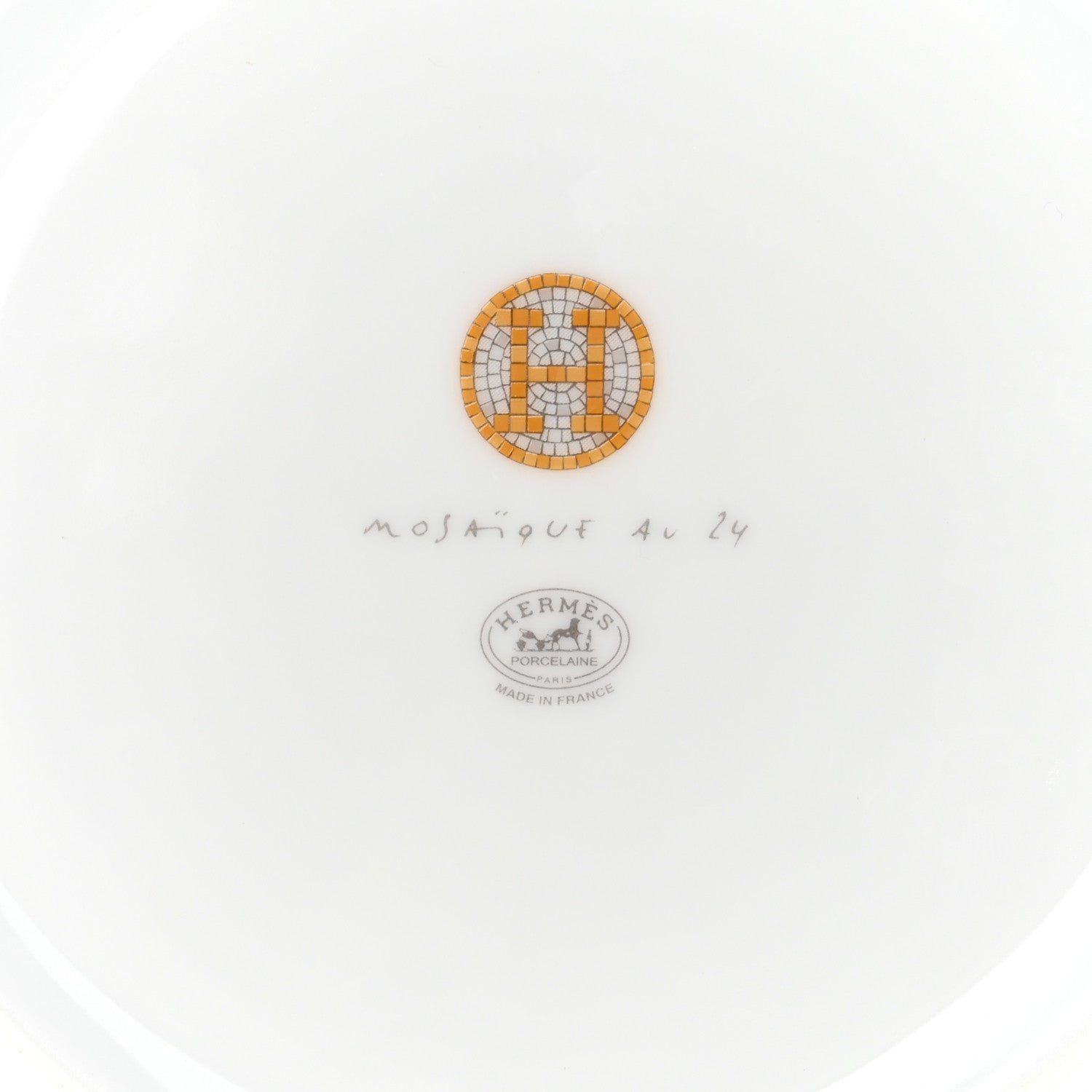 Hermes Porcelain Mosaique au 24 Dessert Plate 8.3 4 of 7