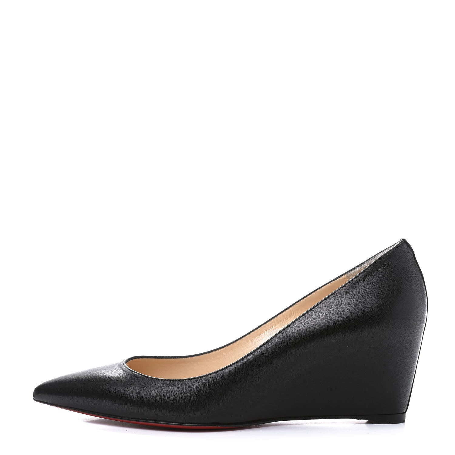 Christian Louboutin Shiny Nappa Pipina 55 Wedges 39 Black 1 of 10