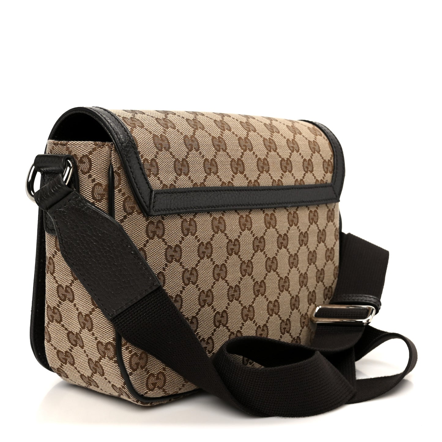 Monogram Flap Messenger Bag Beige Dark Brown