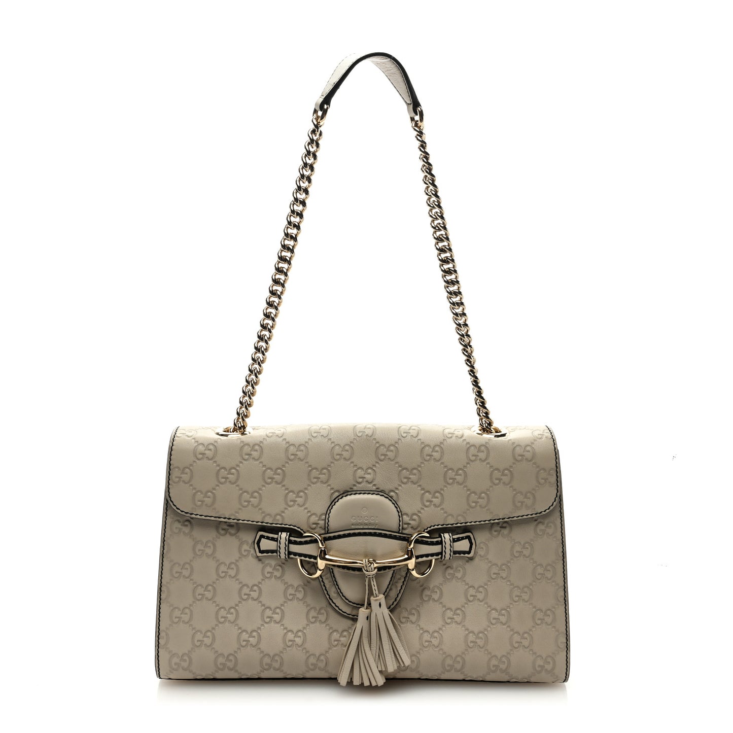 Guccissima Signature Medium Emily Chain Shoulder Bag Mystic White