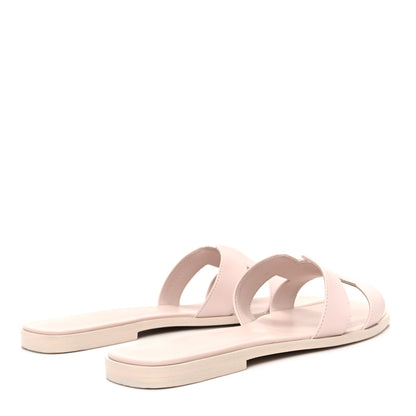 Hermes Box Calfskin Oran Sandals 41 Rose Pale 5 of 11