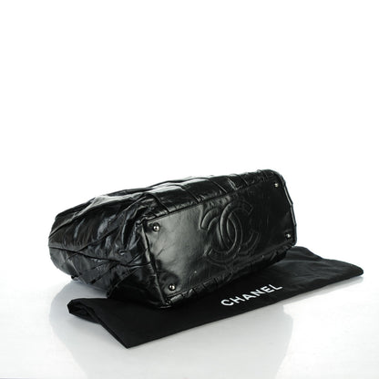 Chanel Glazed Calfskin Large Twisted Tote Black 4 of 7
