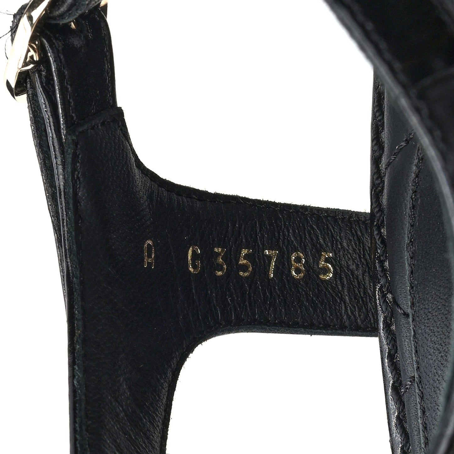 Calfskin Medallion CC Thong Sandals 36.5 Black