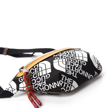 Gucci X THE NORTH FACE Econyl Nylon Belt Bag Black Ivory Crop 4 of 12
