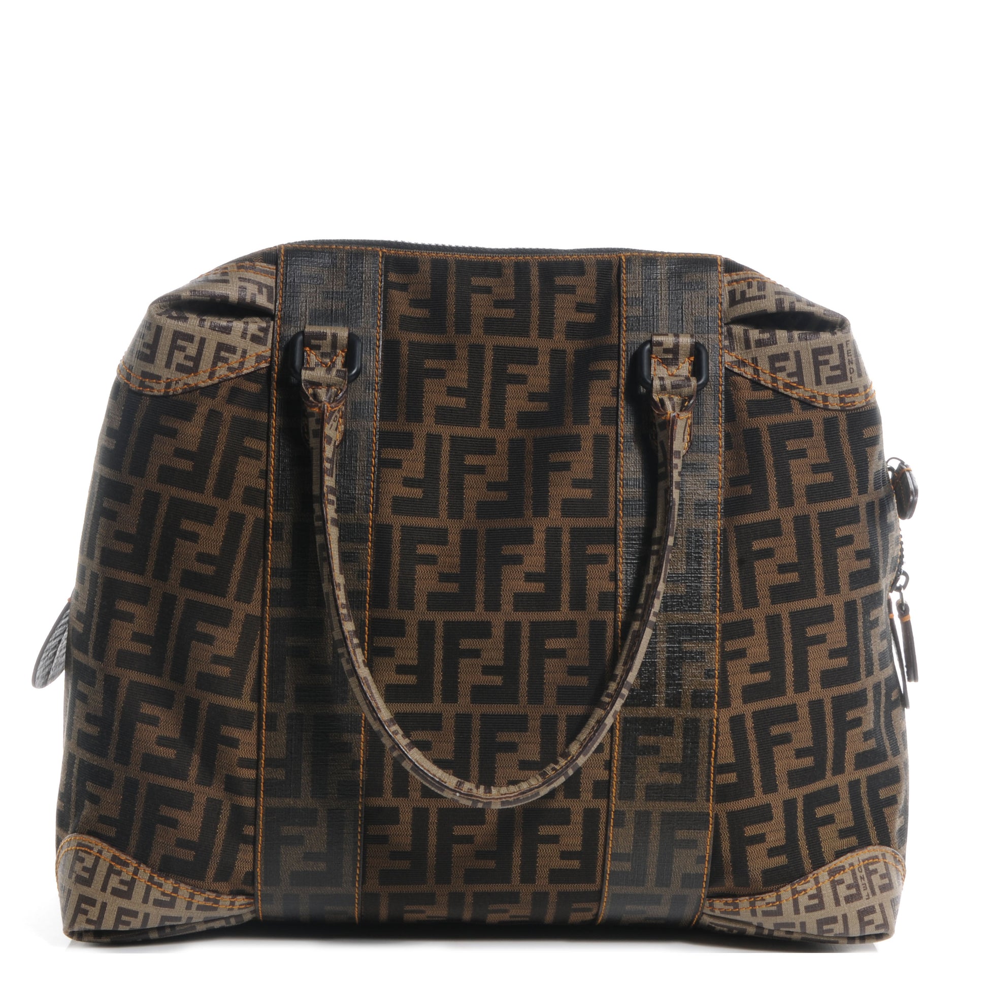 Fendi Zucca Zucchino Spalmati Large B Mix Tote Tobacco 1 of 9