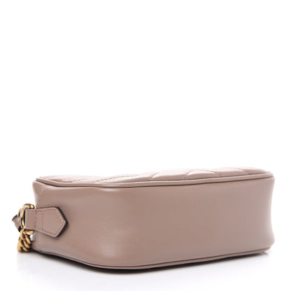 Gucci Calfskin Matelasse Mini GG Marmont Chain Shoulder Bag Porcelain Rose 3 of 10