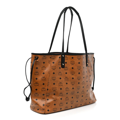 MCM Galaxy Visetos Medium Project Reversible Shopper Tote Cognac Multicolor 3 of 25